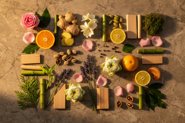 Ingwer, Jasmin, Mandarine, Rose, Bergamotte, schwarzer Pfeffer, Lotus, Kardamom, Lavendel, Sandelholz, Bambus, Zypresse und Patchouli als Sinnbild für den mediterranen Esprit und die katalanische Naturverbundenheit der Armand Basi Kollektion aus Barcelona