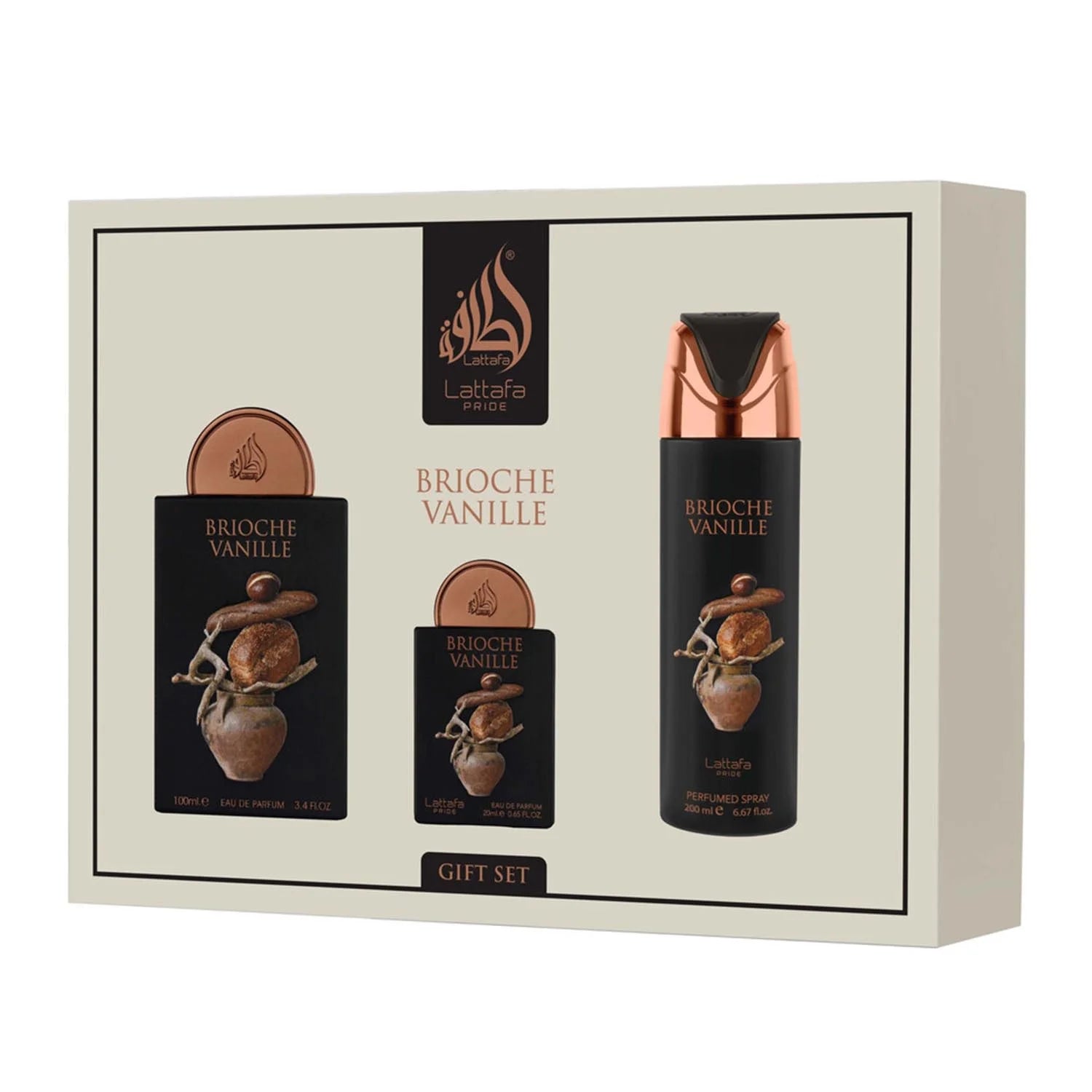 Lattafa Pride Brioche Vanille EdP 100 ml - 100mledp+200mlbodyspray+20mledp - LATTAFA