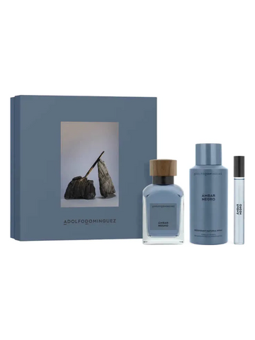 Adolfo Dominguez Ambar Negro Eau de Parfum Herren-Geschenkset 120 ml - ADOLFO DOMINGUEZ
