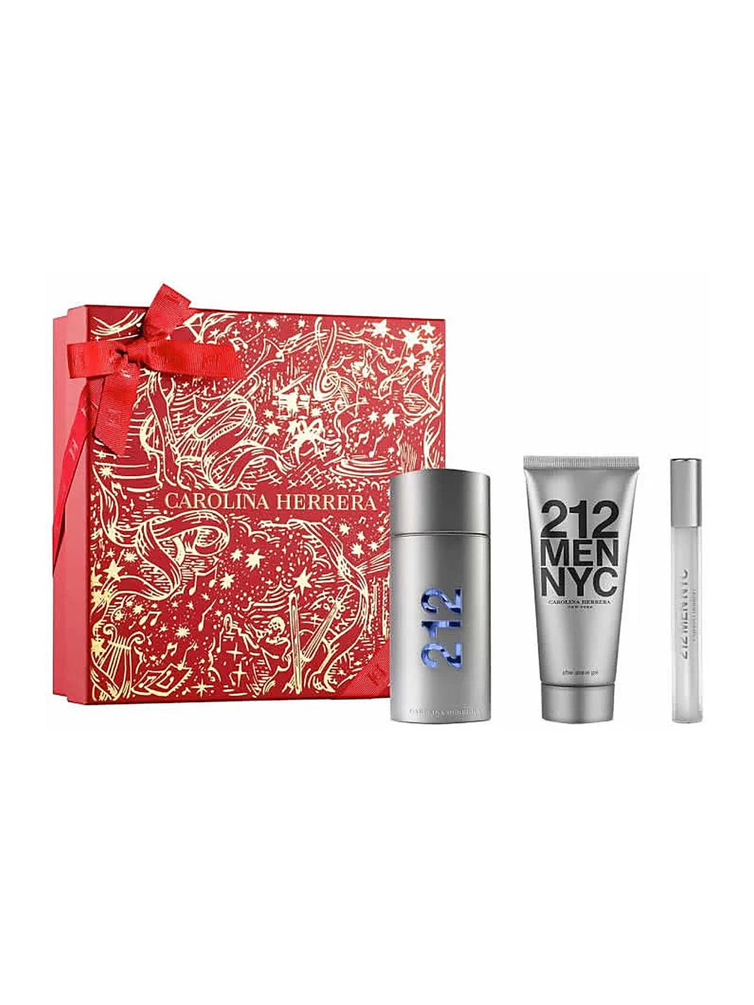 Carolina Herrera 212 Men EdT Herren-Geschenkset 100 ml (3-Teilig)