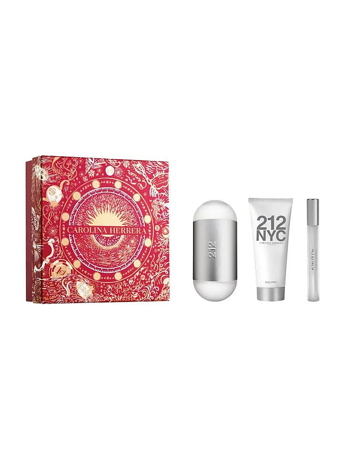 Carolina Herrera 212 Nyc Christmas 2023 EdT Damen-Geschenkset 100 ml (3-Teilig)
