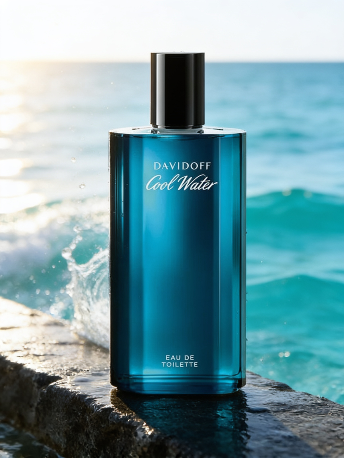 Davidoff Cool Water Men Eau de Toilette Flasche am Meer - kaufenparfum.de