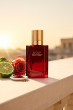 Davidoff Cool Elixir Safran Mineral roter Flakon im goldenen Morgenlicht mit Safran, Rose und Bergamotte - kaufenparfum.de