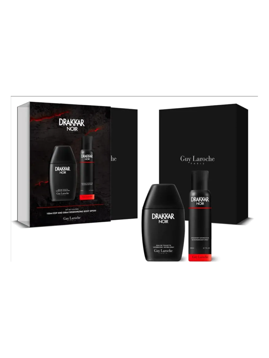 Guy Laroche Drakkar Noir EdT Unisex-Geschenkset 100 ml (2-Teilig) - 250mltotal(100mledt+150mldeodorant) - GUY LAROCHE