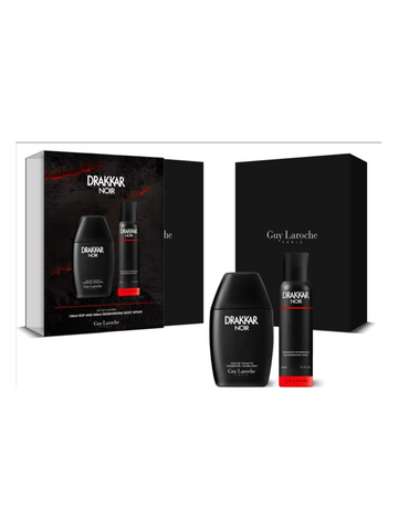 Guy Laroche Drakkar Noir EdT Unisex-Geschenkset 100 ml (2-Teilig) - 250mltotal(100mledt+150mldeodorant) - GUY LAROCHE