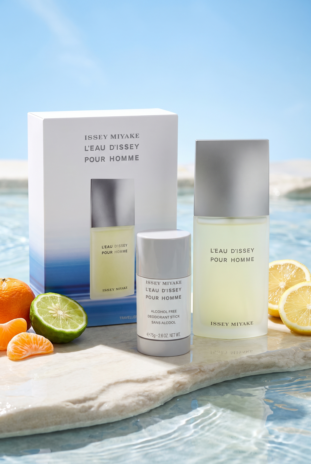 Issey Miyake L'Eau d'Issey Pour Homme Geschenkset mit Deodorant Stick am Wasser mit Zitrusfruechten - kaufenparfum.de