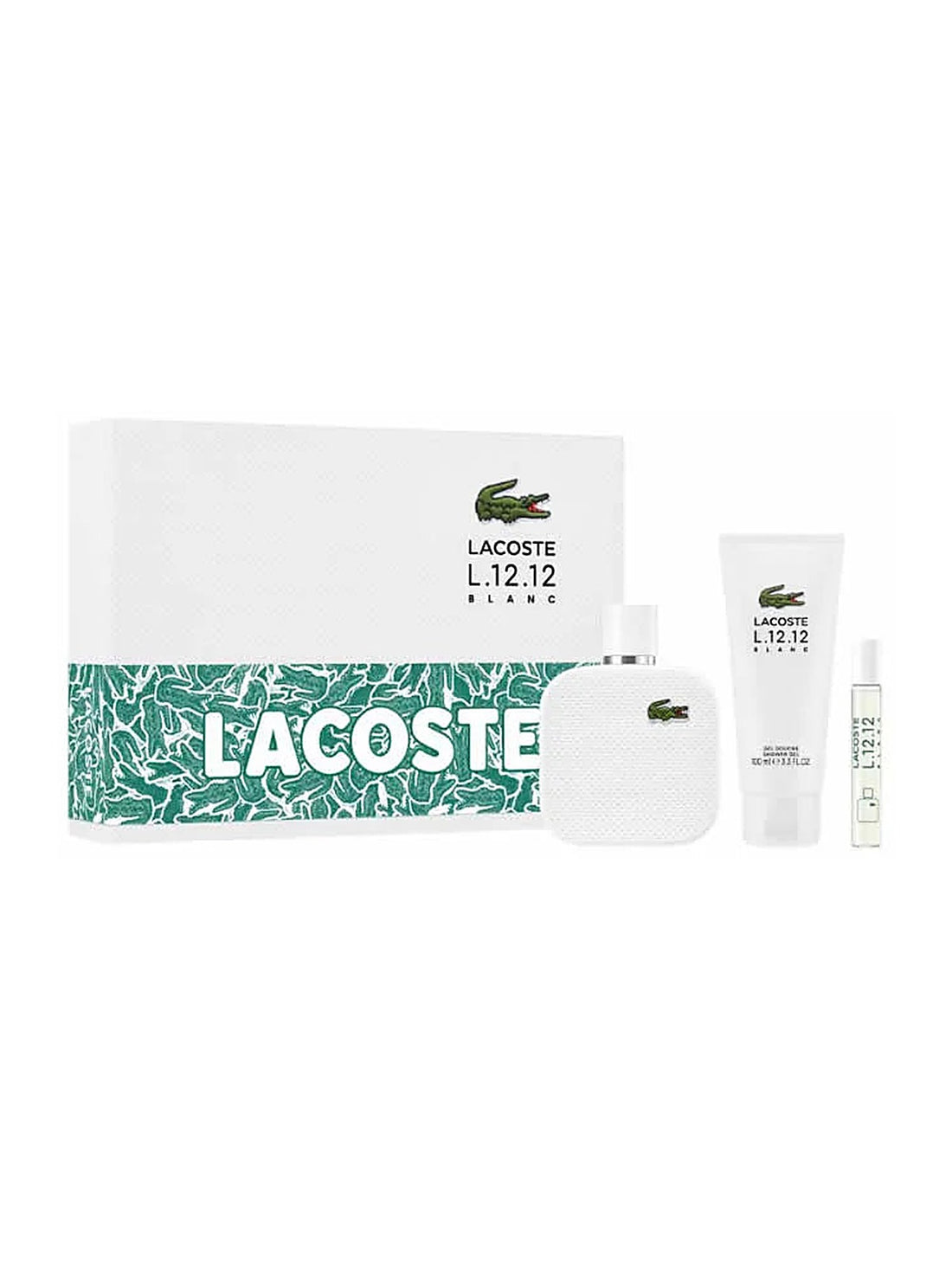 Lacoste L 12 12 Blanc EdT Damen-Geschenkset 100 ml (3-Teilig)