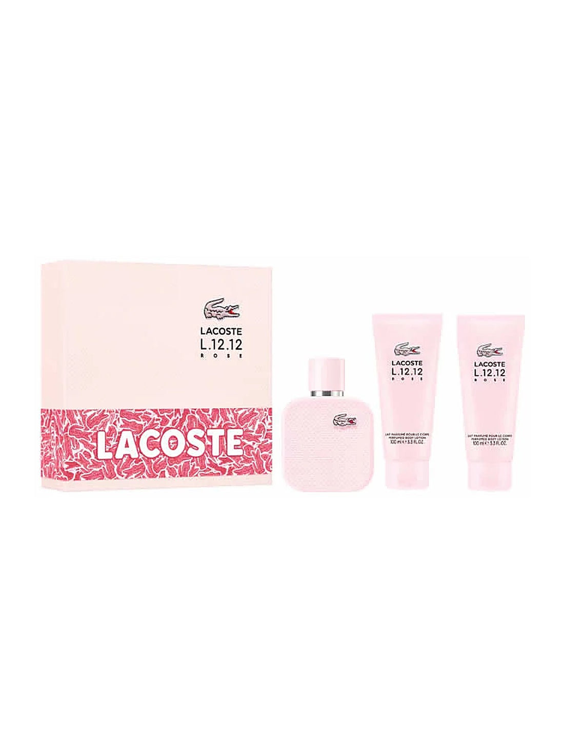 Lacoste L.12.12 Rose EdP Damen-Geschenkset 100 ml (3-Teilig)