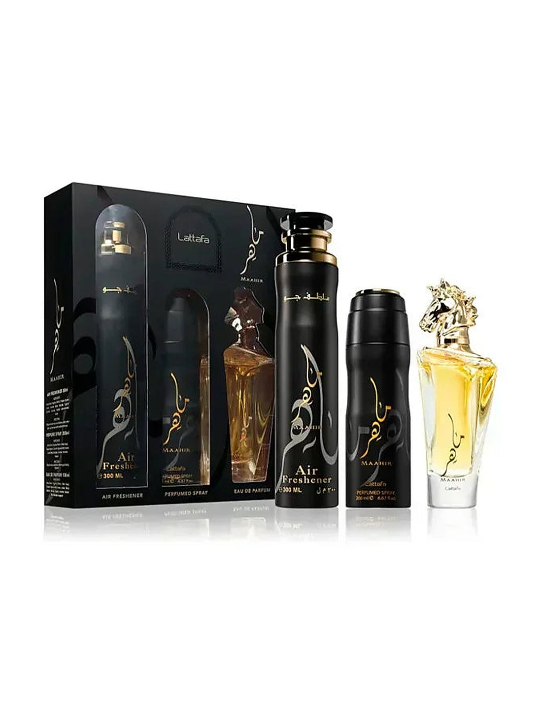 Lattafa Maahir EdP 100 Desodorante 200 Room EdP Unisex-Geschenkset 300 ml