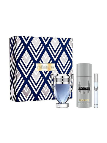 Paco Rabanne Invictus EdT Herren-Geschenkset 100 ml (3-Teilig)