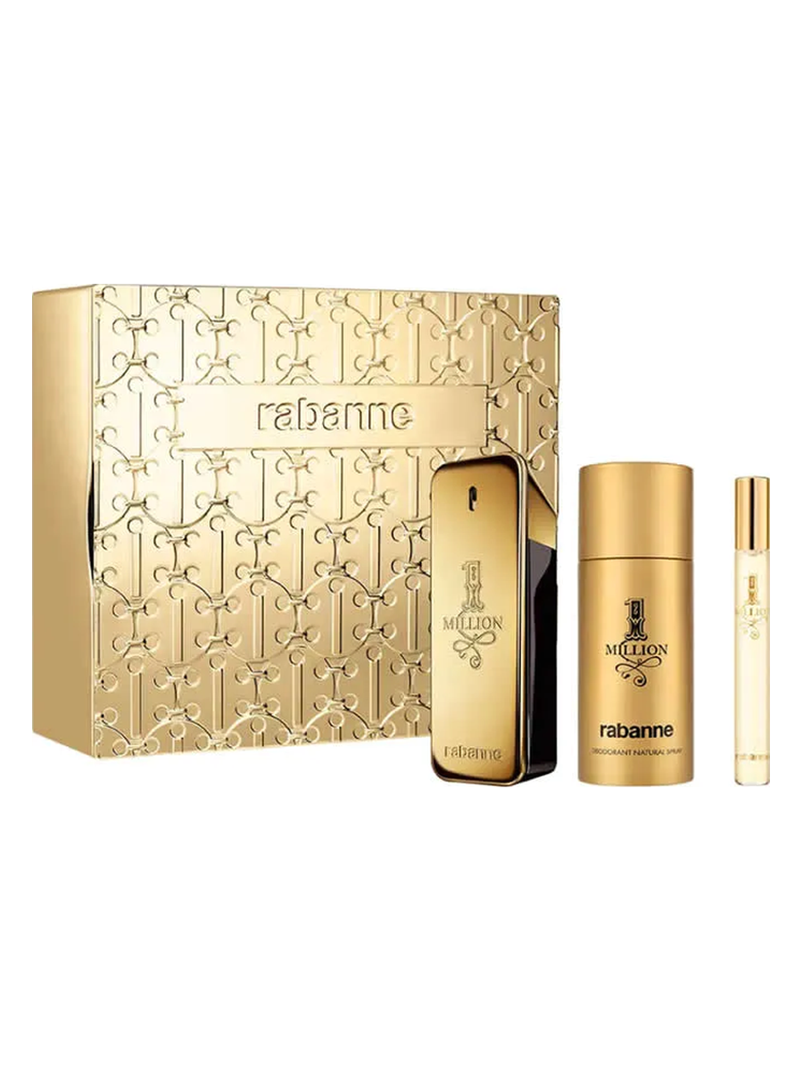 Paco Rabanne 1 Million Eau de Toilette Herren-Geschenkset 100 ml - 100 Ml(edt)+100 Ml(showergel)+10 Ml(travelspray) - PACO RABANNE