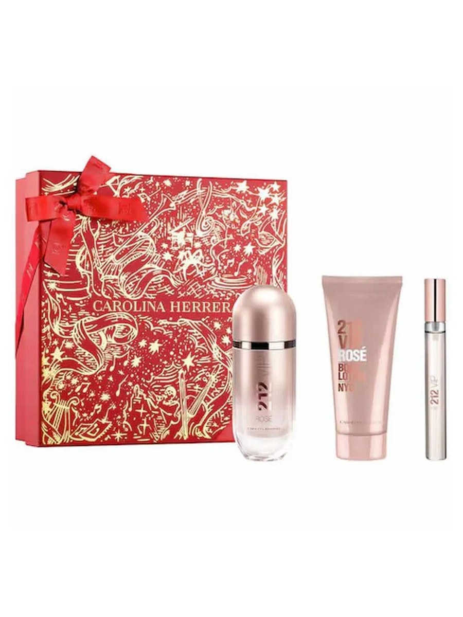 Carolina Herrera 212 VIP Rose EdP Damen-Geschenkset 80 ml (3-Teilig) - CAROLINA HERRERA