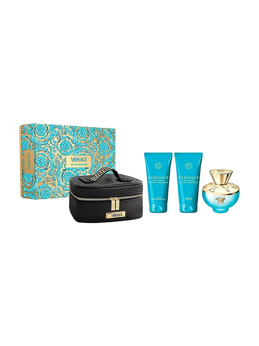 Versace Dylan Turquoise EdT Damen-Geschenkset 100 ml (4-Teilig)