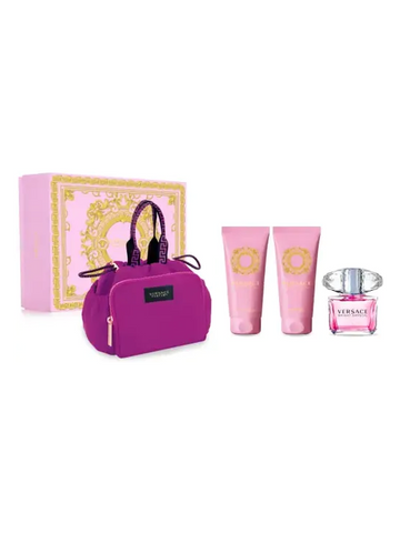 Versace Bright Crystal EdT Damen-Geschenkset 90 ml (4-Teilig) - VERSACE