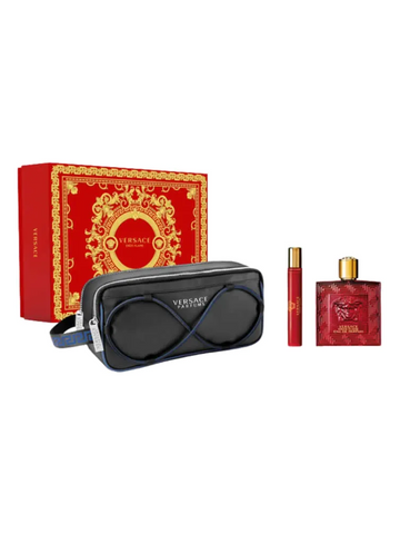 Versace Eros Flame EdP Herren-Geschenkset 100 ml (3-Teilig) - VERSACE