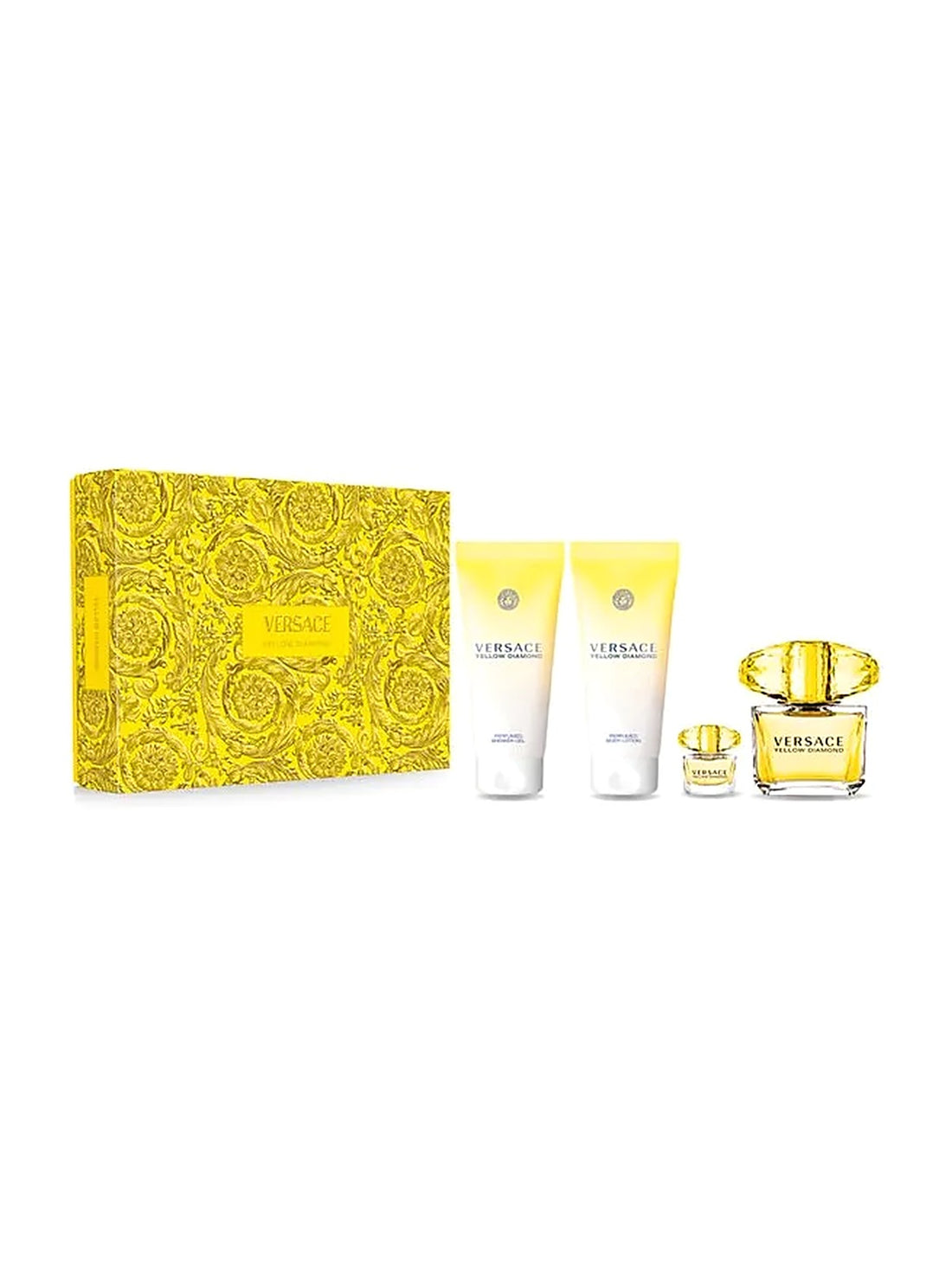 Versace Yellow Diamond EdT Damen-Geschenkset 90 ml (3-Teilig)